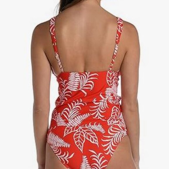 Brand New! La Blanca Tankini Swimsuit Top - Size 8 - NWT - Tropical Tapestry - Picture 2 of 5